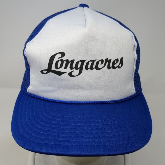 Longacres Snapback Trucker Hat Blue One Size Outdoor Rope Printed Hanes Headwear - Picture 2 of 9